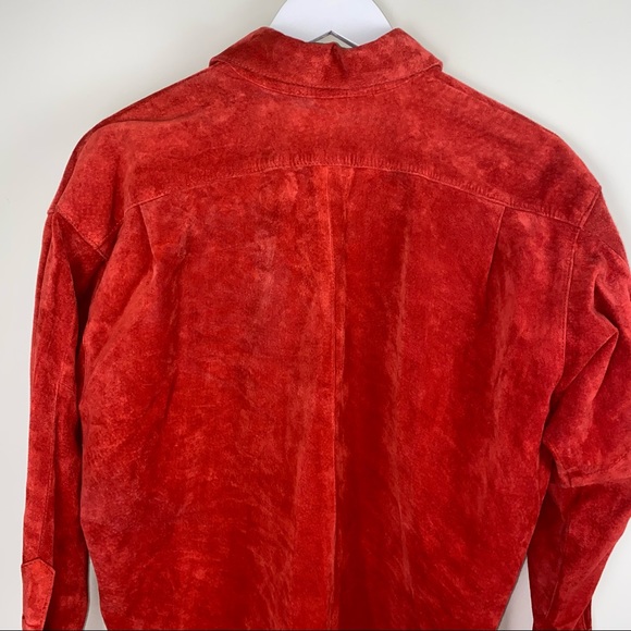 Vintage Suede Leather Shirt Jacket - Picture 6 of 8